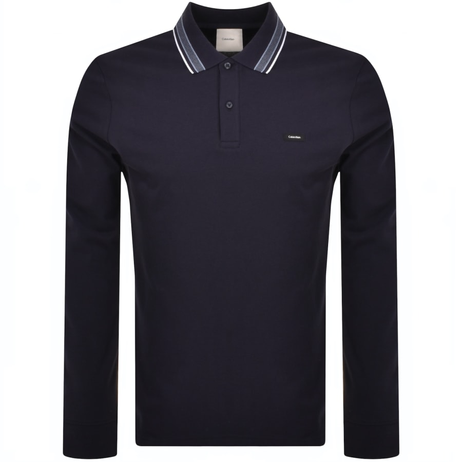 Calvin Klein Stretch Multi Tip Polo T Shirt Navy Mainline Menswear United States